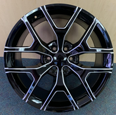 28" STW 288-M Window GMC REPLICA Wheel 🌟 28X10 +25 6X139.7 🌟 C.B-78.1 B Black & Machined Rim