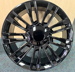 24" STW 318-M Replica Wheel 🌟 24X10 +30 6X139.7 🌟 C.B 78.1 Gloss Black Rim