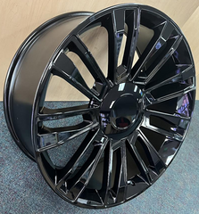 24" STW 318-M Replica Wheel 🌟 24X10 +30 6X139.7 🌟 C.B 78.1 Gloss Black Rim