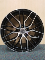 16" Velsen Wheel 555-M 🌟 16X6.5 +38 5X114.3 🌟 C.B-73.1 Gloss Black & Machined Rim