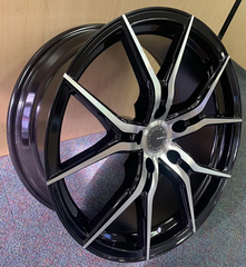 18" Velsen 608 Wheel 🔥 18X8 +38 5X112 🔥C.B 66.6 Black Machined Rim ✅ Limited🔻