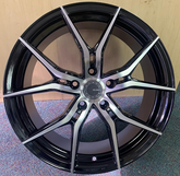 18" Velsen Wheel 631-M 🌟 18X8 +38 5X112 🌟 C.B 66.6 Gloss Black & Machined Rim