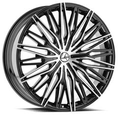 20" Azara AZA-522 Wheel 🔥 20X8.5 5X112 5X114.3 🔥CB74.1 Black  Machined Rim ✅🔻