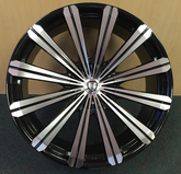 24" Borghini B18 Wheel 🌟 24X9.5 +30 6X135 + 6X139.7 🌟 C.B 87.1 Black Machined Rim