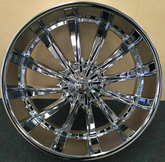 26" Borghini B19 Wheel 🌟 26X10 +25 6X135 + 6X139.7 🌟 C.B 87.1 Chrome Rim