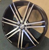 20" Borghini B20-M Wheel 🌟 20X7.5 +38 5X112 + 5X114.3 🌟 C.B 73.1 Black & Machined Rim