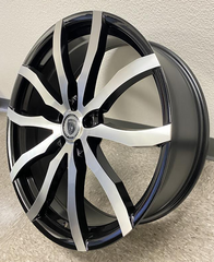 20" Borghini B32-M Wheel π 20X8.5 +35 5X114.3 π C.B 73.1 Black & Machined Rim