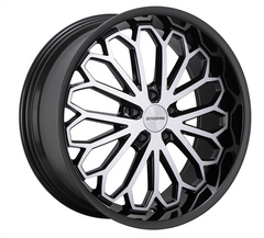 20" Borghini B67-M Wheel 🌟 20X8.5 +35 5X114.3 🌟 C.B 73.1 Black & Machined Rim + Lip