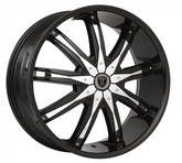 20" Borghini B9-M Wheel 🌟 20X8.5 +35 5X112 + 5X114.3 🌟 C.B 73.1 Black & Machined Rim + Lip