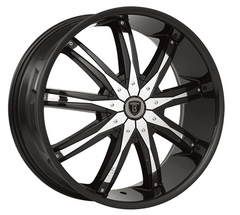 20" Borghini B9-M Wheel 🌟 20X8.5 +35 5X112 + 5X114.3 🌟 C.B 73.1 Black & Machined Rim + Lip