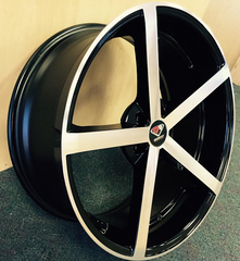20" DCENTI DCTL 009-M Wheel π 20X8.5 +35 5X120 π C.B 74.2 Black & Machined Rim
