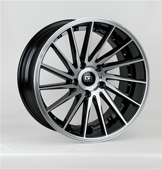 17" DRIFT Racing DR242 Wheel 🔥 17X8.5 +35 5X112 🔥C.B 66.6 Black Machined Rim ✅