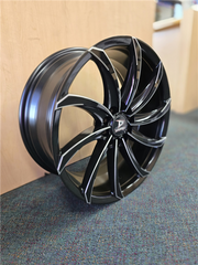 18" Drastic DS1-M Wheel 🌟 18X8 +38 5X112 + 5X114.3 🌟 C.B 73.1 Black & Machined Window Rim
