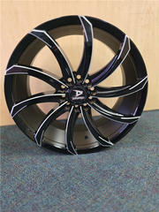 18" Drastic DS1-M Wheel 🌟 18X8 +38 5X112 + 5X114.3 🌟 C.B 73.1 Black & Machined Window Rim
