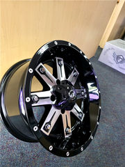 17" Gima Offroad GOF-9 Wheel 🌟 17X9 -12 5X139.7 🌟 C.B 108 Black & Machined Rim