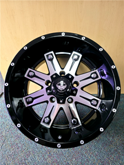 17" Gima Offroad GOF-9 Wheel 🌟 17X9 -12 5X139.7 🌟 C.B 108 Black & Machined Rim