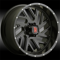 20" HAVOK H110 Wheel 🌟 20X9 -12 5X127 🌟 C.B-78.1 Matte Black Rim + Lip