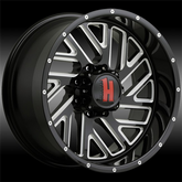 20" HAVOK H110 Wheel 🌟 20X9 -12 5X127 🌟 C.B-78.1 Black & Machined Window Rim + Lip