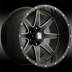 22" HAVOK H112 Wheel 🌟 22X14 -76 8X170 🌟 C.B-125.2 Black & Machined Window Rim + Lip