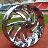 28" Nighthawk Luxury N990 Wheel 🔥 28X9.5 +15 5X115 + 5X120 ✅ C.B 78.1 Floating Cap Rim🔻