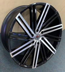 24" Red Sport RSW08 Wheel 🔥 24X9.5 +30 6X139 🔥 C.B 78.1 Black & Machined Rim ✅