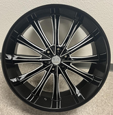 24" U2-66-M Wheel 🌟 24X9.5 +30 6X139.7 C.B 78.1 Black Machined Window