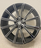 22" U2 Wheel U2-77-M Wheel 🌟 22X9.5 +30 6X139.7 🌟 C.B 78.1 Black & Machined Window Rim