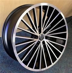 24" VERSANTE VE249-M Wheel π₯ 24X9.5 +30 6X139.7 π₯ CB 78.1 Black Machined Rim β