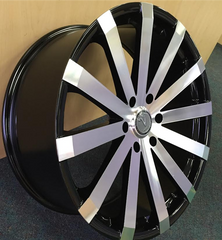 20" Velocity VW12-M Wheel π 20X8.5 +35 5X120 π Black & Machined Rim
