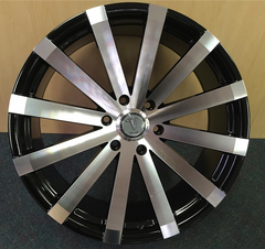 20" Velocity VW12-M Wheel π 20X8.5 +35 5X120 π Black & Machined Rim