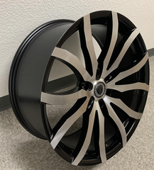 24" Borghini  B33-M Wheel 🌟 24X9.5 +30 6X139.7 🌟 C.B 78.1 Black & Machined Rim