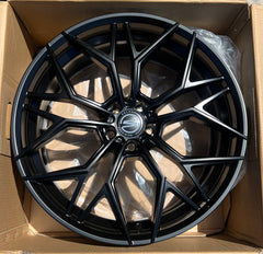 22" Select Precision Syndicate S105 Wheel 🔥 22X9 +38 5X112 🔥 Satin Black Rim ✅