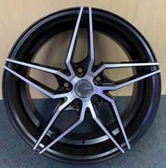 17" Velsen 101 Wheel 🌟 17X7.5 +38 5X114.3🌟C.B 73.1 Black Machined Rim ✅Limited