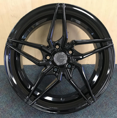 17" Velsen 101 Wheel 🔥 17X7.5 +38 5X114.3 🔥 C.B 73.1 Gloss Black 5 Spoke Rim ✅
