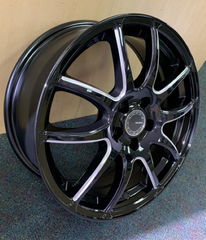 16" Velsen VEL 499-M Wheel 16X6.5 5X114.3 +38 🔥 C.B 73.1 Gloss Black Rim ✅