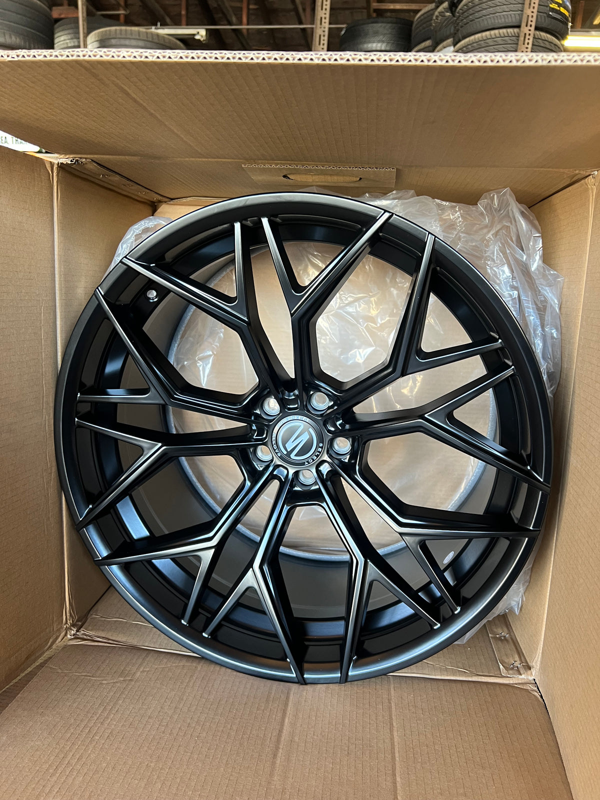 22" Select Precision Syndicate S105 Wheel 🔥 22X9 +38 5X112 🔥 Satin Black Rim ✅