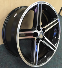24" IROC Wheel 🌟 24X10 +10 5X120.65 🌟 C.B 74.2 Black Machined Rim ✅ Limited