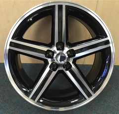 24" IROC Wheel 🌟 24X10 +10 5X120.65 🌟 C.B 74.2 Black Machined Rim ✅ Limited