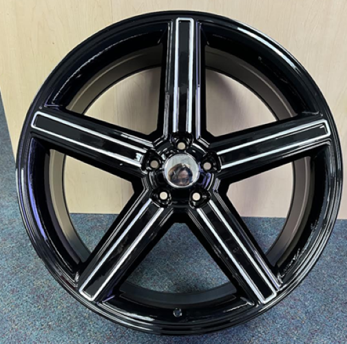 22" IROC Wheel 🌟 22X8.5 +38 5X114.3 🌟 C.B 73.1 Black Milled Rim ✅ Limited 🔻
