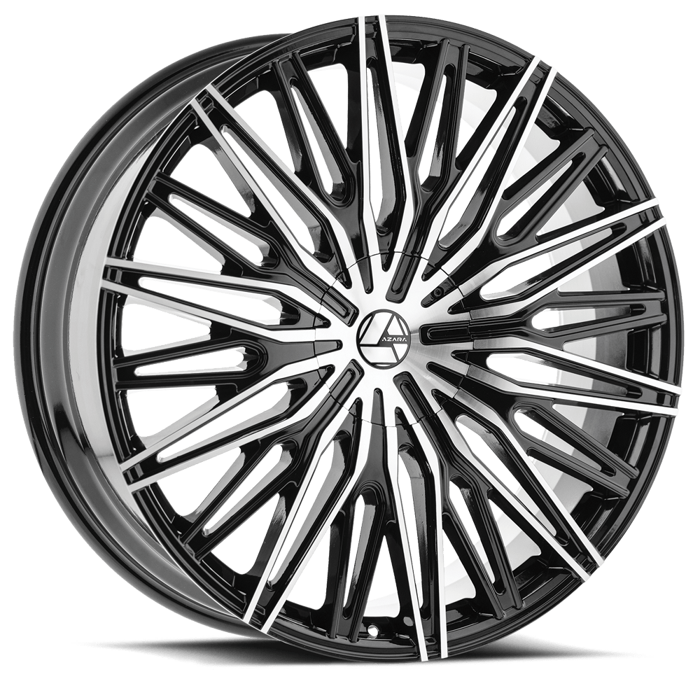 20" Azara AZA-522 Wheel 🔥 20X8.5 5X112 5X114.3 🔥CB74.1 Black  Machined Rim ✅🔻