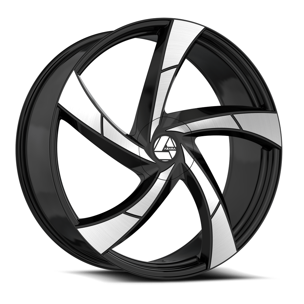 18" Azara AZA-524 Wheel 🔥 18X8 +35 5X100 5X114.3 🔥CB74 Black  Machined Rim ✅🔻