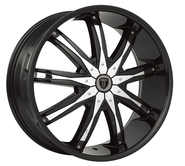 20" Borghini B9-M Wheel 🌟 20X8.5 +35 5X112 + 5X114.3 🌟 C.B 73.1 Black & Machined Rim + Lip