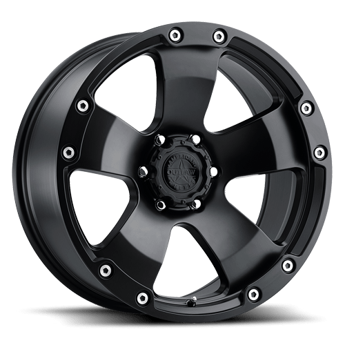 20" American Outlaw BootLegger Wheel 🔥 20X9 -10 5X127 🔥 C.B 71.5 Satin Black Rim🔻✅