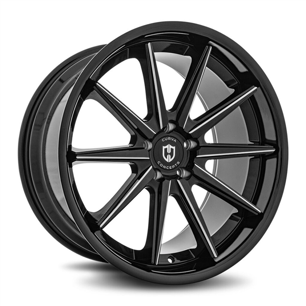 20" Curva C49 Wheel 🔥 20X10.5 +40 5X112 🔥66.6 Black Milled Rim ✅Discontinued🔻