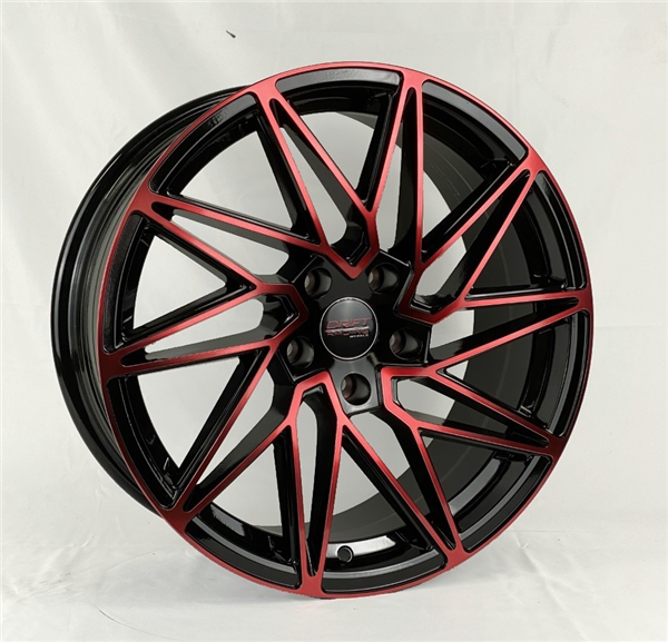 18" Drift Racing DR10383 Wheel 🔥 18X8 +35 5X108 🔥 C.B 73.1 Black & Red Rim ✅