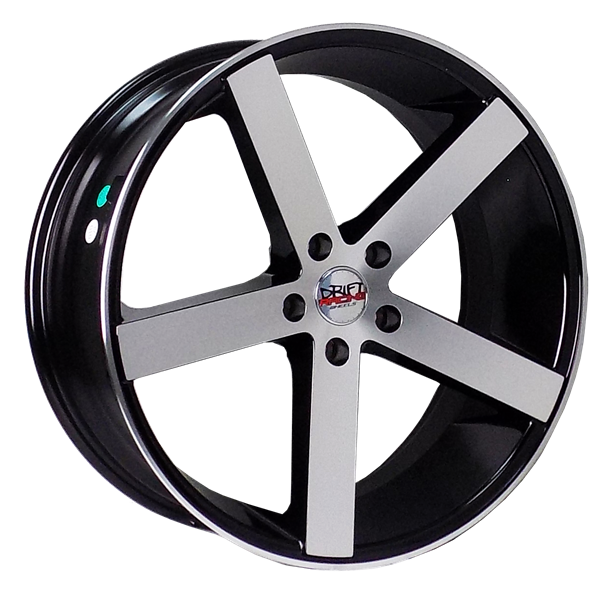 22" Drift Racing DR10 L909 Wheel 🔥 22X9 +35 5X114.3 🔥CB74.1 Black Machined Rim ✅