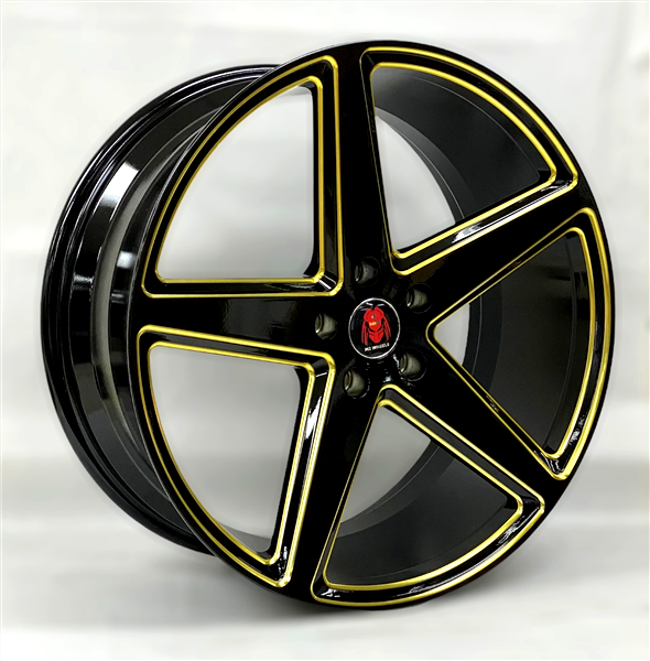20" Drift Racing DR34 Wheel 🔥 20X8.5 +35 5X114.3 🔥 Black & Yellow Baller Rim✅