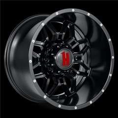 20" HAVOK H109 Wheel 🌟 20X12 -44 8X180 🌟 C.B-125.2 Matte Black Rim + Lip