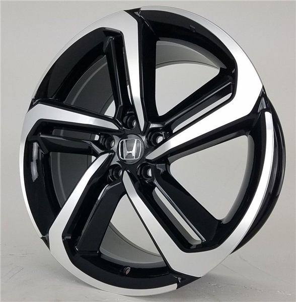 18X8 Fit Honda Accord Sport 🔥Replica Stock Wheel 🔥 Black & Machined Rim 🔥✅