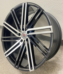 22" Red Sport RSW07 Wheel 🔥 22X9.5 +13 5X115 🔥 C.B 74.2 Black Machined Rim ✅🔻